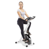 Marcy Foldable Exercise Bike with Adjustable Resistance for Cardio Workout and Strength Training NS-652 MARCY