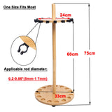Ussuris Fishing Pole Rod Racks—Floor Stand Bamboo Fishing Gear Equipment Storage Organizer, Easy Installation - Round rods holder