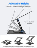 Laptop Stand for Desk, Adjustable Computer Stand with 360° Rotating Base, Laptop Riser LEEPONE
