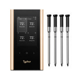 Sync Gold Wireless WiFi Meat Thermometer, 4 Slim Probes, 6 Sensors, 10x Stronger Signal, ±0.5℉ Accuracy, Smart Base Direct Setup, Reliable Reading
