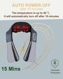 Neck Massager with Heat, Shiatsu Shoulder and Back Massager, Electric Kneading Back Massager HELPHIER