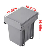 20L Hidden Pullout Trash Bin with Lid - Retractable Guide Rail, ABS Material & PP Lining, Under Sink Waste Can for Bathroom, Bedroom, Office, and Living Room