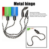 3PCS Fishing Alarm Chain Tools Iron Acrylic Portable Fishing Bobbins Hangers Bite Indicator Alerter for Outdoor (Red)
