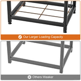 VyGrow Firewood Rack for Indoor, 2-Tier Firewood Holder with 3 Hanging Hooks, Heavy Duty Wood Rack for Outdoor Patio, Black