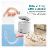 Prism Smile Ultrasonic Retainer Cleaner Machine, 42kHz Portable Dental Cleaning Pod for Retainers, Aligners, Night Guards, Mouth Guards and Dentures, 200ml One-Touch Dental Appliance Cleaner