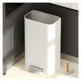 Kitchen Bathroom (8 Gallon/30 Liter) Trash Can - Stainless Steel Garbage Cans with Foot Pedal