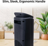 Comfort Zone 30-Inch Oscillating Tower Space Heater with Remote Control – 1500W High Velocity Ceramic Heater for Large Rooms, Digital Thermostat, 12H Timer & ECO Mode, Tip-Over & Overheat Protection