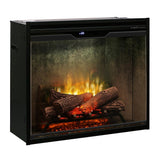 Dimplex Revillusion® 30 Inch Built-in Electric Firebox - Natural Concrete Background - Includes Realistic Faux Logset, Front Glass Panel, Firebox, and Plug Kit