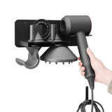 Hair Dryer Wall Mount Holder Compatible with Dyson Supersonic,Hair Styler Nozzle Attachments Organizer Storage Bracket for Bathroom