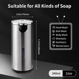 Automatic Soap Dispenser, Automatic Soap Dispenser Touchless, Kitchen & Bathroom, 3 Adjustable Volume for Liquid Soap, Water-Resistant, Hotel, Restaurant and School, Clog-Free, Stainless Steel