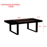 W Dining Table for 8-10 People, Versatile Modern Wooden Dinner Table Kitchen Table for Dining Room Conference Room
