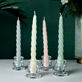 JONERAY 18PCS Taper Candle Holders Bulk,Clear Glass Candlestick Holders,Glass Candle Holder for Wedding Party,Festival Decoration