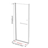 Frameless Pivot Shower Door 29-30" W x 72" H, Pivot Swing Shower Glass Door with 1/4"(6mm) Clear Tempered Glass Shower Door, Easy to Clean Bathroom Shower Door, Matte Black