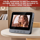 Video Doorbell with Monitor - Video Intercom System with 4.3 Inch 1080P HD Monitor 2.4G Module Connection, No APP and Subscription Fees, Two-Way Audio, Comes with an 8GB Memory Card Card Night Vision