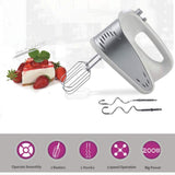 Hand Mixer Electric 200W Multi-Speed Hand Mixer with Turbo Button Easy Eject Button and 5 Attachments (Beaters Dough Hooks)