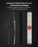 1045 Turbulent Ocean Katana for Display, Hand Forged Full Tang Sword