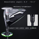 Men's Golf Complete Set, Complete Beginner Golf Club Set, Golf Standard Ball Bag,Golf Men's Left Hand, Carbon Shaft, Pack of 12 with Cart Bag