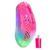 SteelSeries Aerox 3 Wireless Gen 2 - Super-Light 68g Gaming Mouse, 4K Polling, 26K DPI Optical Sensor, 200 Hour Battery, IP54 Water Resistant, 80m Click Durability, RGB, 100% PTFE Feet - Magenta Haze
