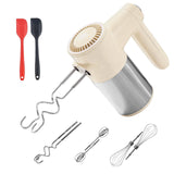7-Speed Cordless Hand Mixer for Baking - Electric Handheld Mixer with 6 Stainless Steel Attachments, Turbo Boost, Digital Display, Lightweight Cake Mixer for Eggs, Cream, Cookie Dough (Yellow)