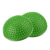 PVC Semi-Circular Durian Ball Inflatable Half Yoga Balls Massage Point Fitball Exercises Trainer Fitness Balance Ball(Green) VGEBY1
