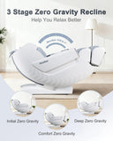 iBooMas Deep Tissue Massage Chair, Full Body Zero Gravity Massage Chair with SL Track, 12+6 Modes, Auto Extending Footrest, Body Scan, Foot Roller, Heating, Airbags, APP & AI Voice Control (White)