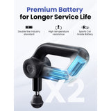 Pro Massage Gun Deep Tissue Percussion with 16mm Amplitude, Professional Muscle Massager Gun (Black) BOB AND BRAD