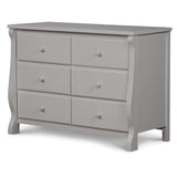 Delta Children Universal 6 Drawer Dresser with Interlocking Drawers - Greenguard Gold Certified, Grey
