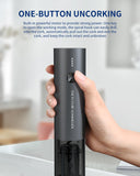 CIRCLE JOY Rechargeable Electric Wine Opener Set 7-in-1 Aluminum Alloy Wine Gift Set with Electric Corkscrew, Foil Cutter, Wine Pourer, Storage Base, Vacuum Pump and 2 Wine Stoppers