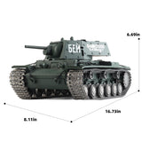 Heng Long Modified Ver. rc Tank 1/16 Soviet KV1 Tank Model 3878(360° & 7000mah & Metal Track & Road & Sprocket & Idle Wheel)