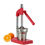 Hand Press Juicer Machine, Manual Juicer Stainless Steel,Commercial Lemon Squeezer and Crusher,Heavy Duty Juice Press for Fresh Orange Lemon Juice,Easy to Use Red
