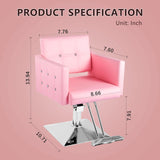 Pink Salon Chair for Hair Stylist,Barber Chari Hair Chair, Stylist Chair Dangvivi