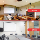 Manual Pull-Down Projector Screen - Universal 72-inch Roll-Down Retractable Manual Projection Screen w/ Auto-Locking Pyle