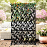 Kingsyard Metal Privacy Screen, 72"H x 47"W Outdoor Privacy Screen Freestanding
