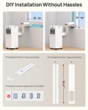 16,000 Btu Portable Air Conditioners for Large Rooms up to 750 Sq. Ft., 5-in-1 Smart WiFi AC Unit with APP, Fast Cooling, Dehumidifier, Fan, 36dB Sleep Mode 24H, Window Kits for Bedroom Home Office