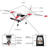 HAWK'S WORK 4 Channel RC Plane, Remote Control Airplane Cessna Ready to Fly, Brushless Motor 6-axis Gyro Stabilizer 3 Flight Mode Stunt Flying, Easy Trainer for Beginner & Kid