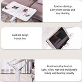 NIUDHEUS Metal Height Adjustable Rolling Lap Desk