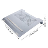 Laptop Cooling Pad Stand with Dual 12cm Fans Aluminum Alloy
