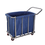 Stainless Steel Housekeeping Cart - Hotel Room Service Trolley for Linen & Laundry, Heavy-Duty Dry Cleaner Recycling Cart