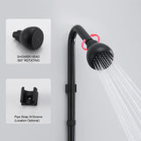 Outdoor Shower System, Matte Black Single Handle Outdoor Shower Faucet with High Pressure Shower Head and Valve for yard(Garden Hose Adapters Included)