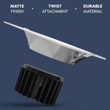 LUXRITE 6 Inch LED Recessed Light, Regressed Spotlight with Square White Interchangeable Trim, 22W, 1800LM, 5CCT 2700K–5000K, 38°, Dual Dimmable, Twist-N-Lock, CRI90, Wet & IC Rated, ETL (4 Pack)