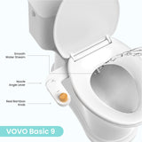 Bidet Attachment for Toilet Seat, Adjustable Water Pressure Spray VOVO