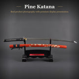 Pine Katana, 1045 Carbon Steel Hand Forged Full Tang Japanese Sword