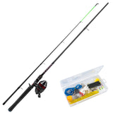 KastKing Brutus SpinCast Fishing Reel Combo- 2Pc Blanks, 6'6" M 30 Reel