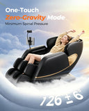 HaiyoHBED 2026 Massage Chair Full Body, PU Leather Zero Gravity Heated Back Foot Hand Massage Recliner, AI Voice Control, Office and Living Room Furniture, Portable - Black