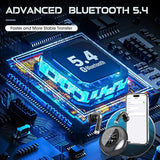 Wireless Earbuds with Smart Touch Screen & 180° Rotating Case – Bluetooth 5.4 Headphones