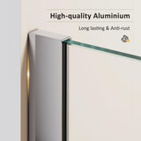 SUNNY SHOWER 32" W x 74" H Walk In Shower Door 5/16" Tempered Shower Glass Door Frameless Shower Glass Door with Support Bar, Chrome Finish