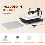 Heat Press Machine for T Shirts - 15x15 Swing Away Shirt Press Machine - Professional Heat Press for Sublimation
