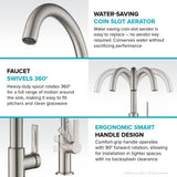 KRAUS Oletto Single Handle Kitchen Bar Faucet in Spot Free Stainless Steel, KPF-2822SFS