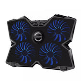 UMKLSW Laptop Cooler Cooling Pad Gaming Bracket with Four Fans and 2 for 14-17" Laptops