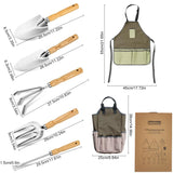12-Piece Heavy Duty Stainless Steel Gardening Tools Kit with Storage Organizer Handbag & Tool Apron - All-in-One Premium Garden Gift Set for Women/Men